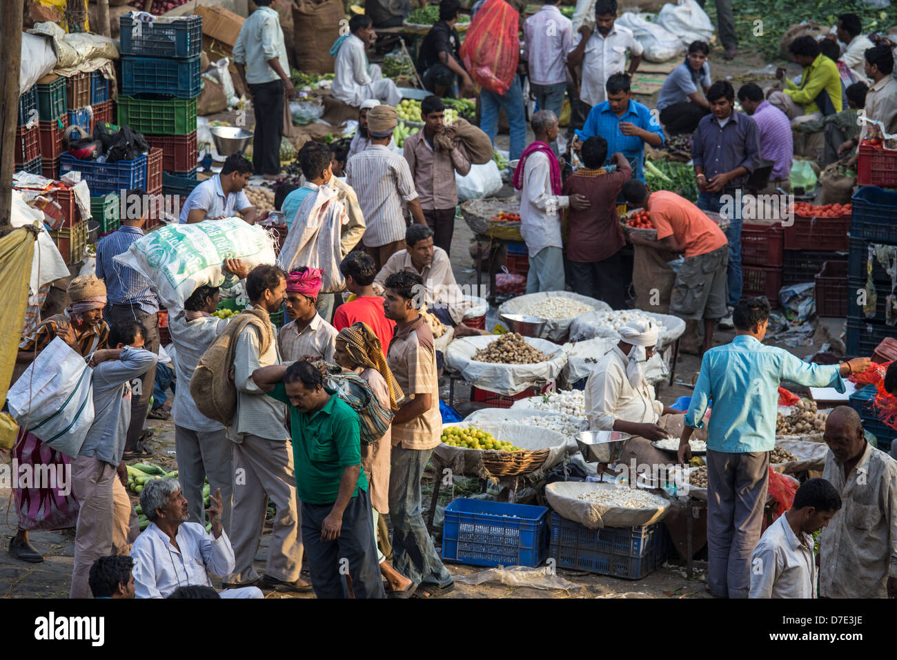 Vegetable market in Old Delhi, India Stock Photo Alamy