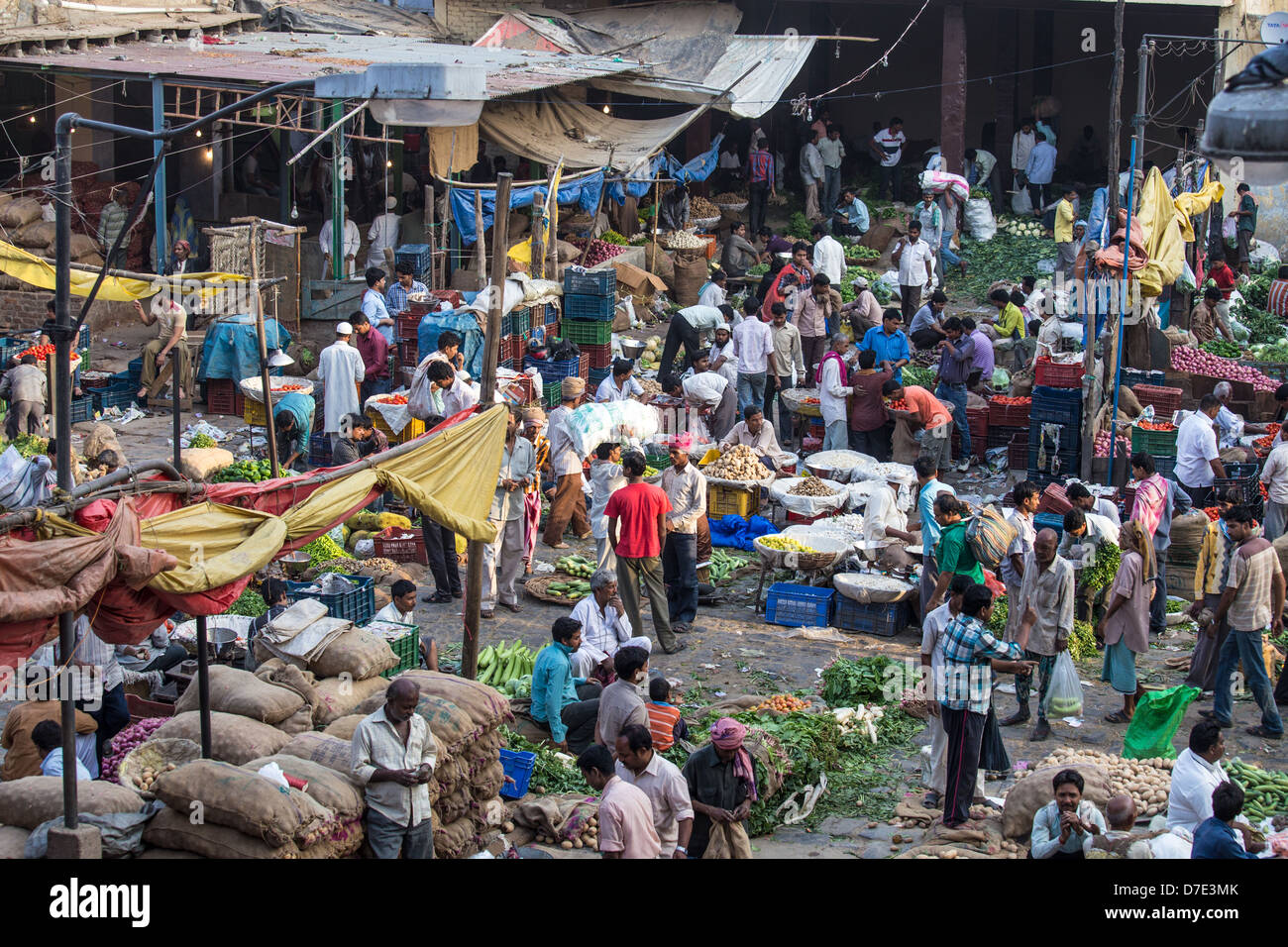 Vegetable market in Old Delhi, India Stock Photo Alamy