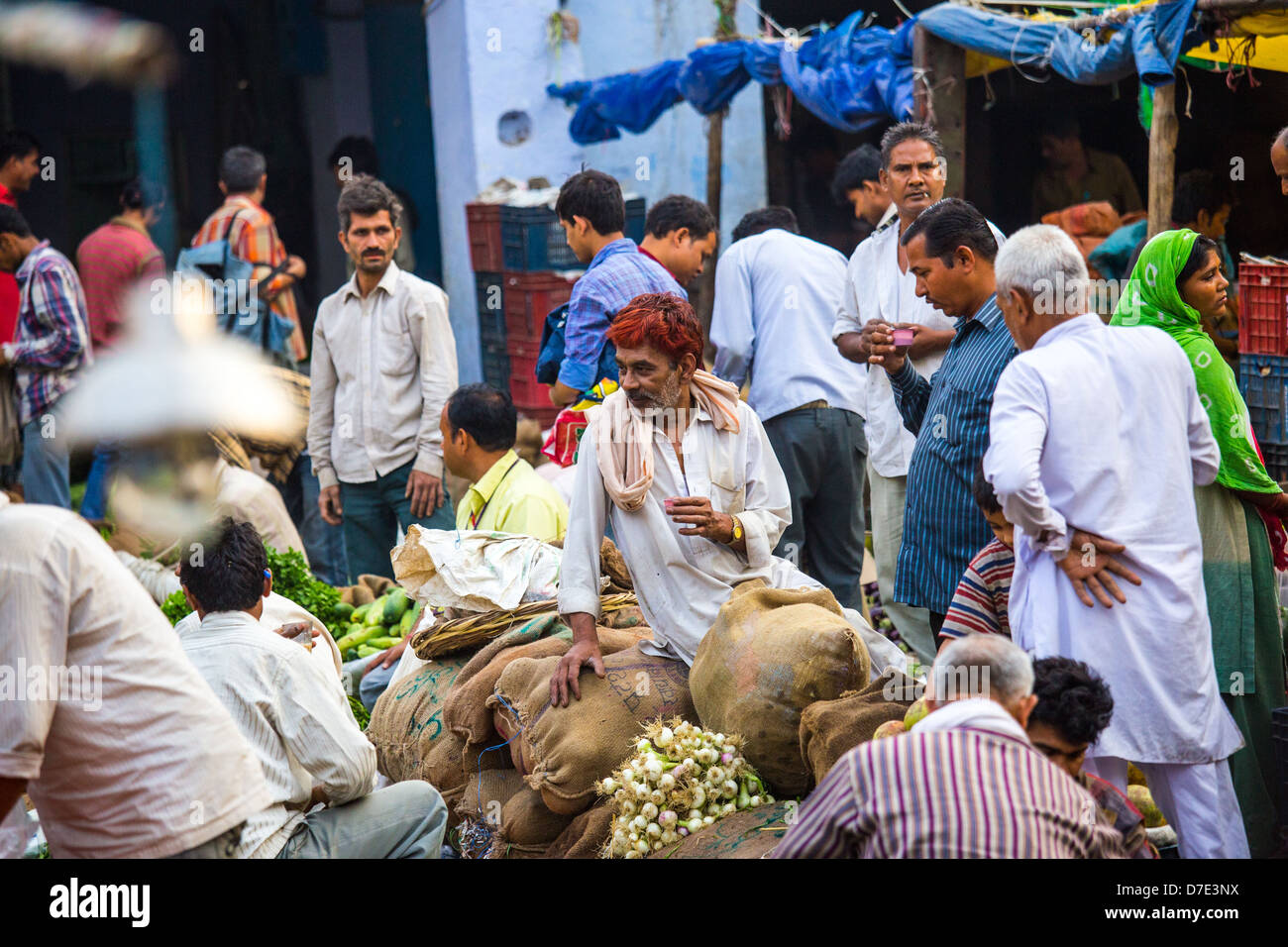 Vegetable market in Old Delhi, India Stock Photo Alamy
