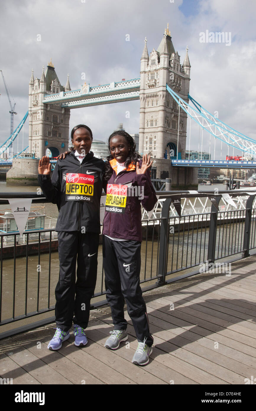 Kenyan Runners Priscah Jeptoo and Edna Kiplagat at Virgin London