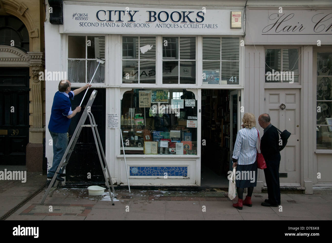 shop stall Rochester High Street Rochester Kent Stock Photo Alamy