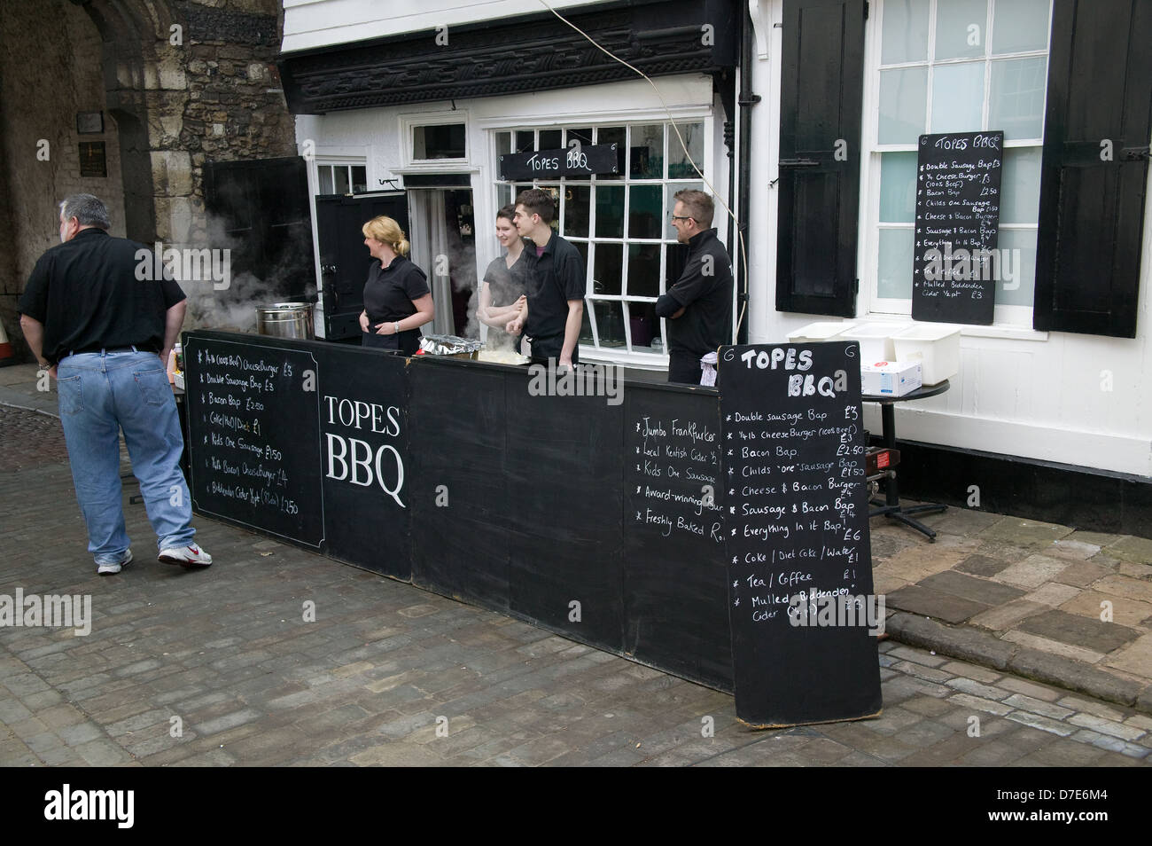 shop stall Rochester High Street Rochester Kent Stock Photo Alamy