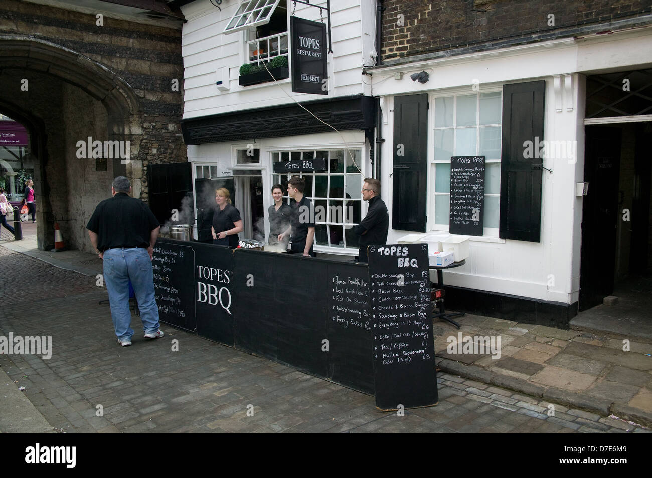 shop stall Rochester High Street Rochester Kent Stock Photo Alamy