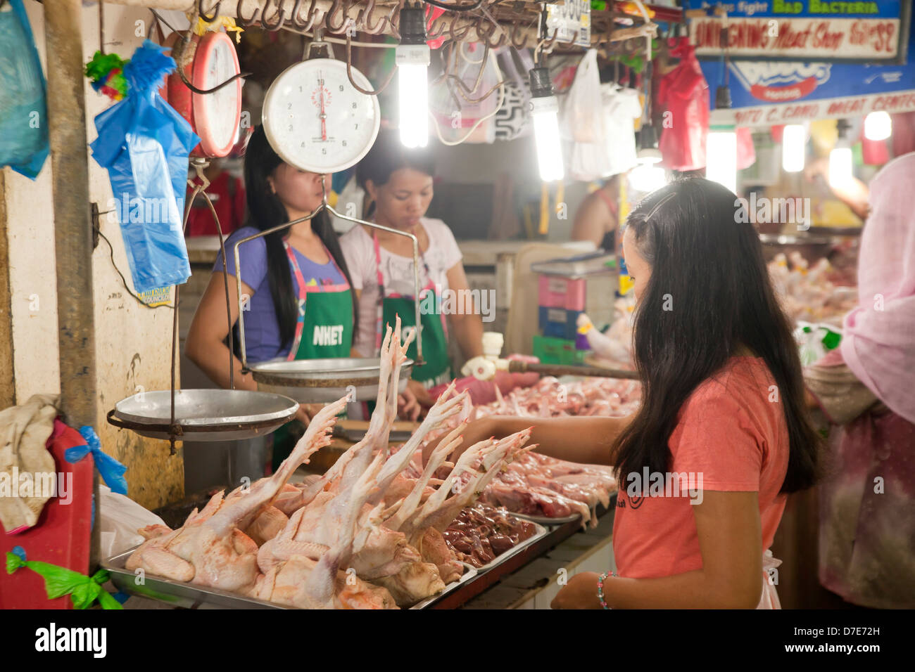 Stalls, butchers with their meat on the market in the capital, Puerto  Princesa, Palawan Island, Philippines, Asia Stock Photo - Alamy