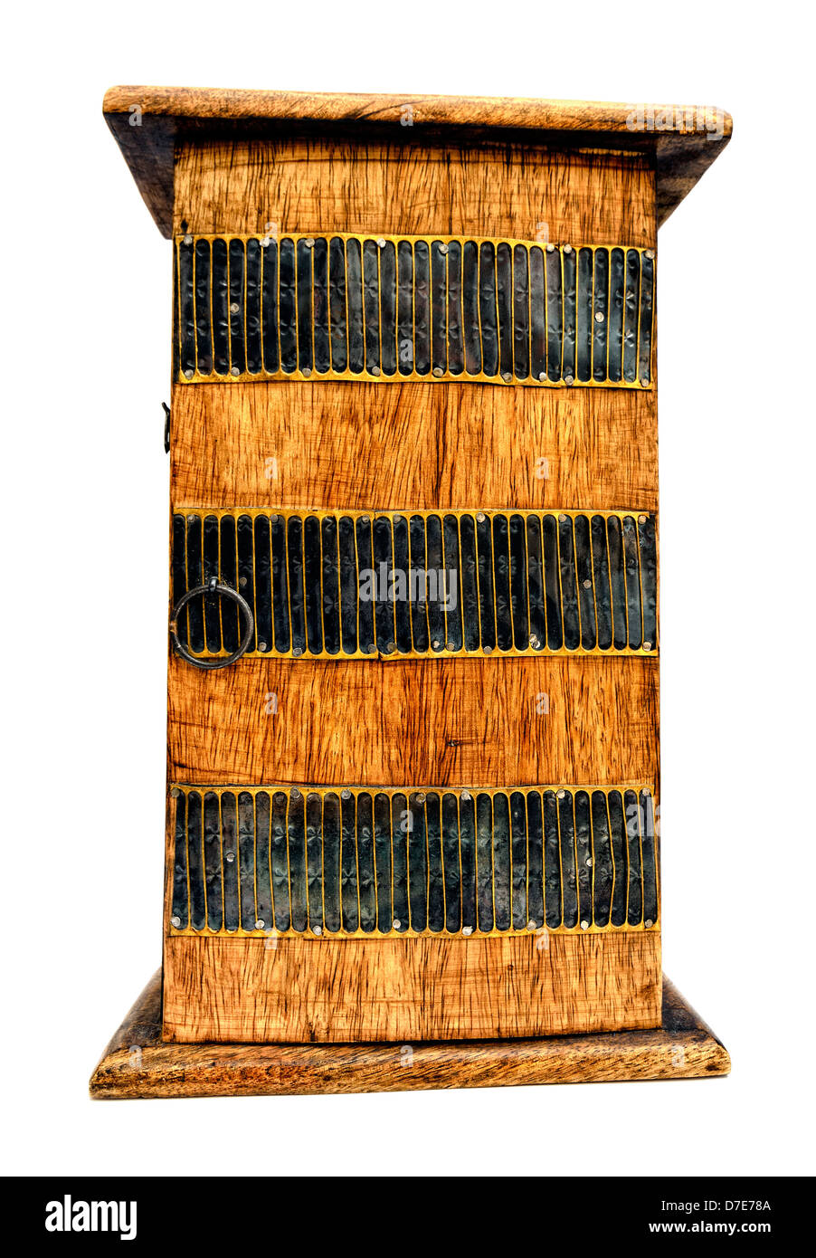 Decorative wooden cupboard on a white background Stock Photo Alamy