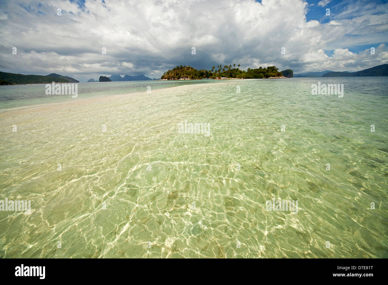 sand bank at Snake Island, Bacuit Bay, El Nido, Palawan, Philippines, Asia Stock Photo
