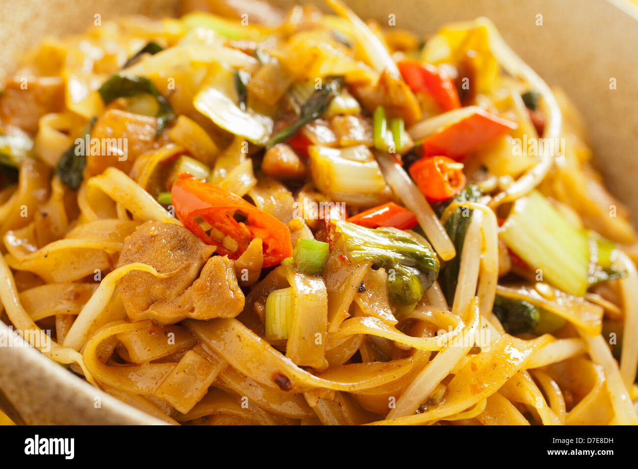 Char Kway Teow, Malaysian fried noodles Stock Photo