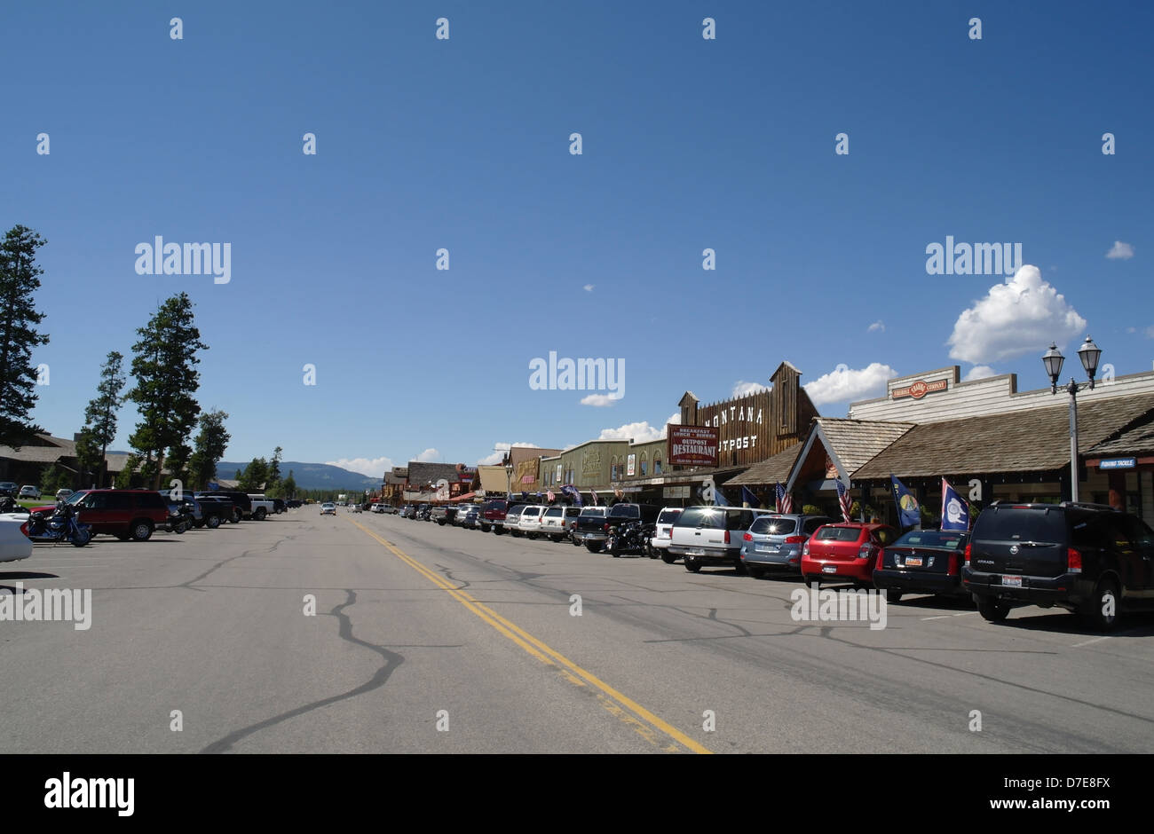 Buildings many western architecture shops rising yellowstone avenue