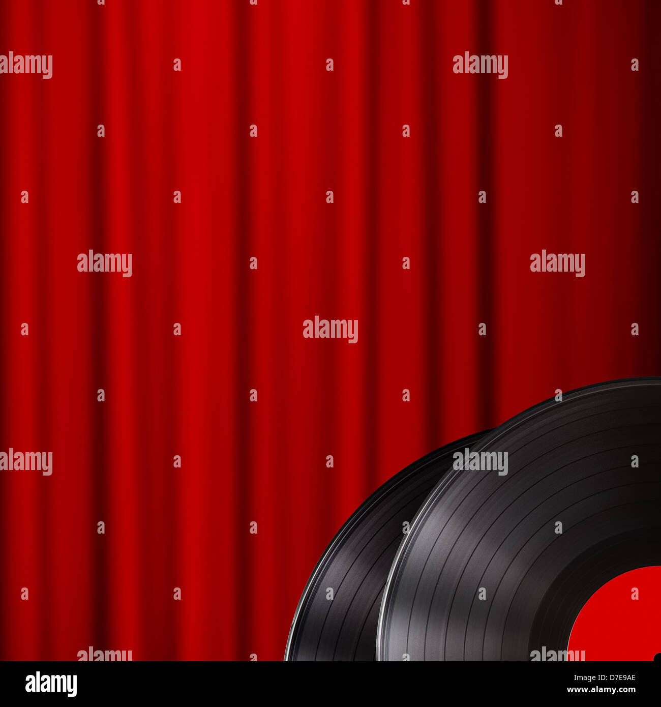 theatre red curtain Stock Photo