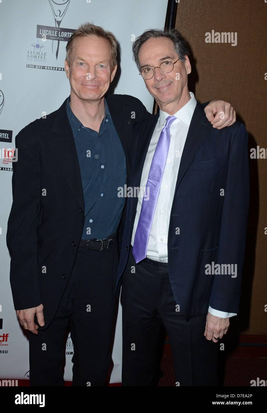 New York, USA. 5th May 2013. Bill Irwin, David Shiner at arrivals for The 28th Lucille Lortel Awards, NYU Skirball Center, New York, NY May 5, 2013. Photo By: Derek Storm/Everett Collection/Alamy Live News Stock Photo