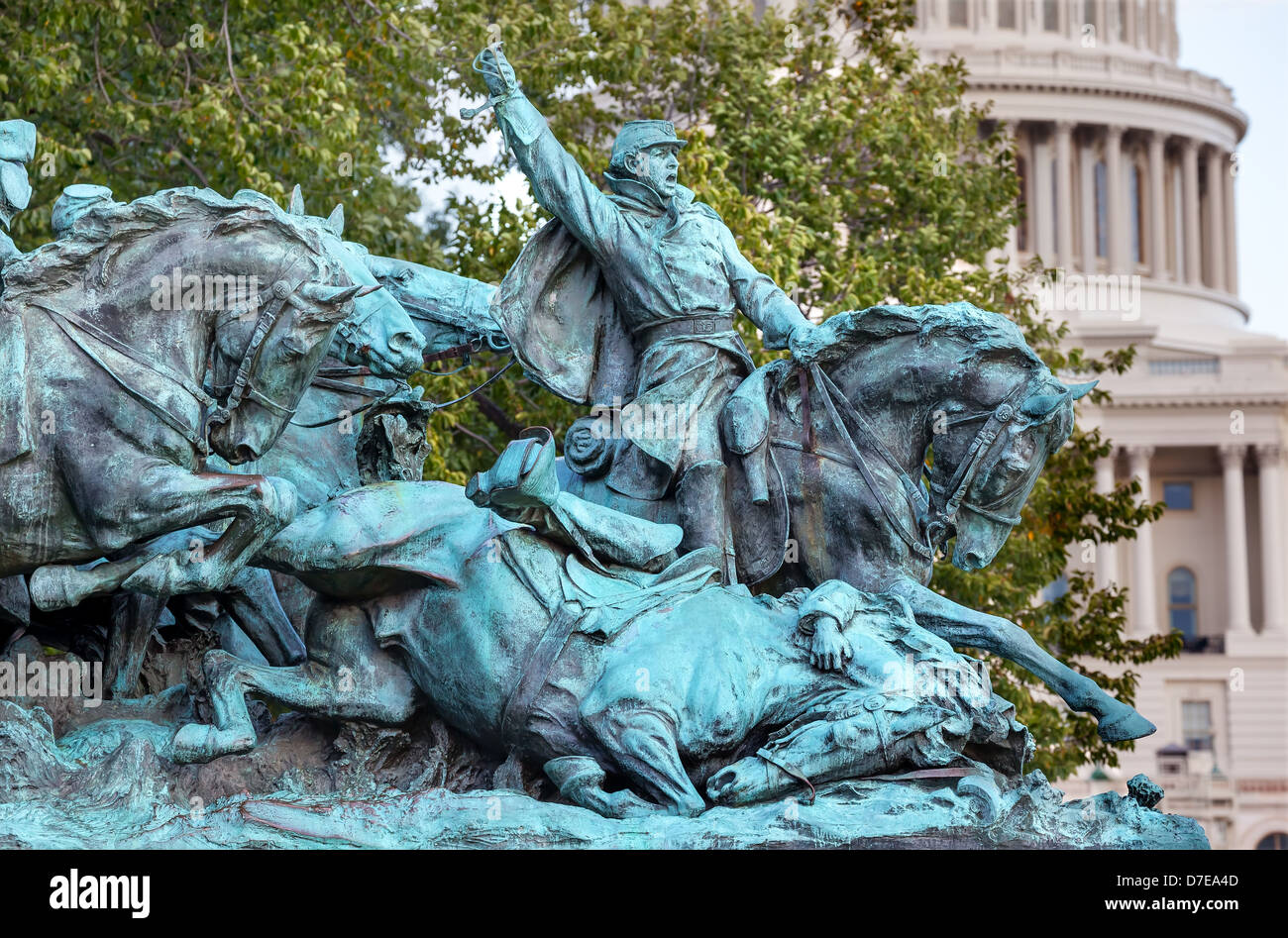 Cavalry Charge Ulysses US Grant Equestrian Statue Civil War Memorial