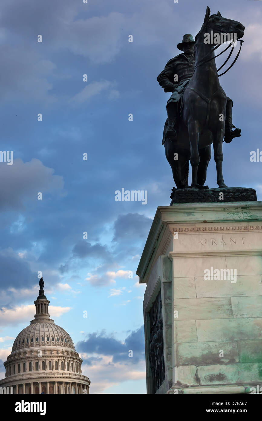 Ulysses US Grant Equestrian Statue Civil War Memorial Capitol Hill