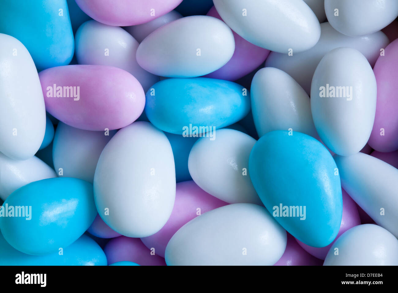 white and blue candies Stock Photo