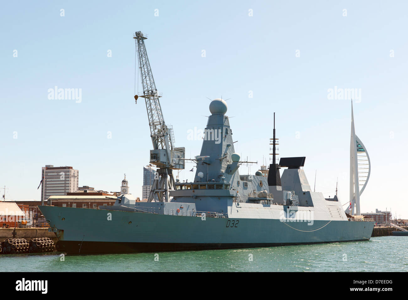 HMS Daring in Portsmouth Stock Photo