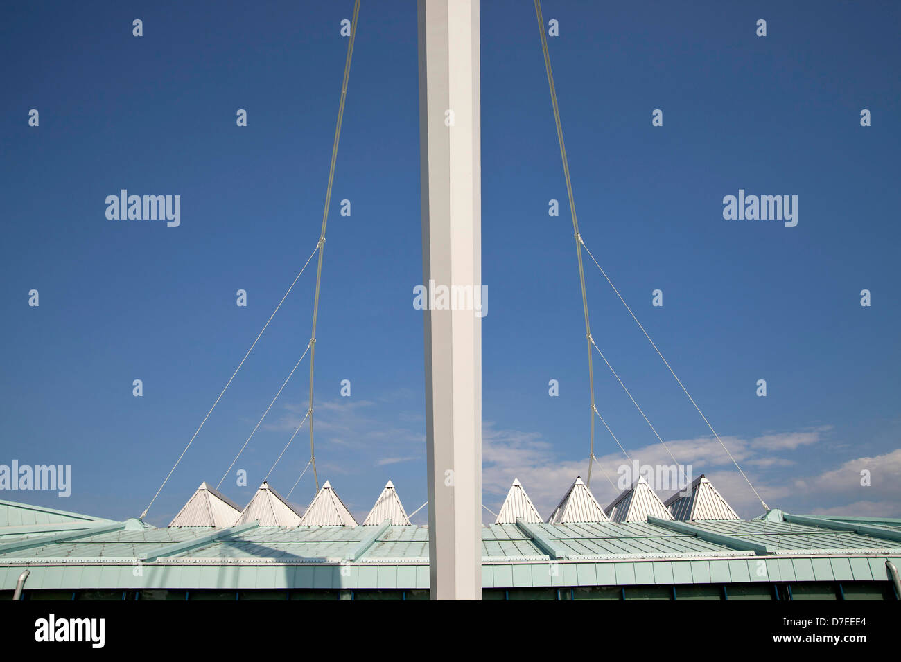 roof construction of the Europahalle, Karlsruhe, Baden-Wuerttemberg, Germany Stock Photo