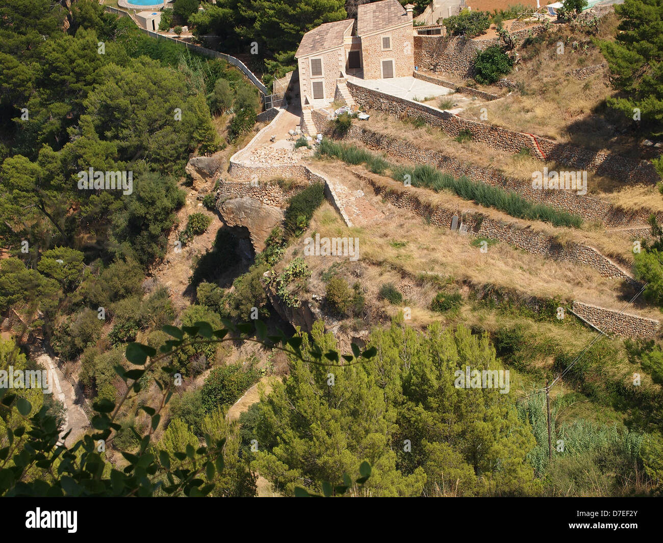 An interesting house in a hill in Majorca island Stock Photo Alamy