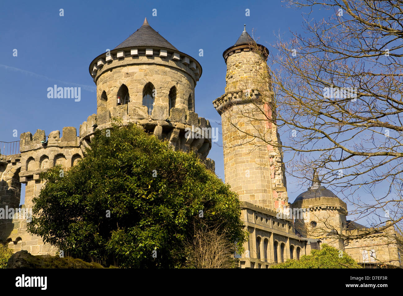 German medieval fortress Lowenburg, Kassel. Stock Photo