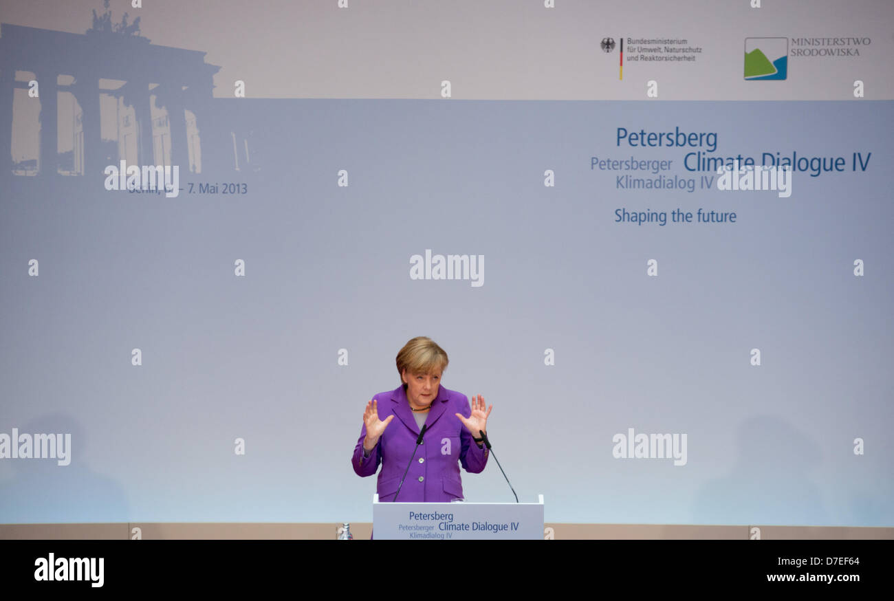 German Chancellor Angela Merkel delivers a speech at the fourth ...