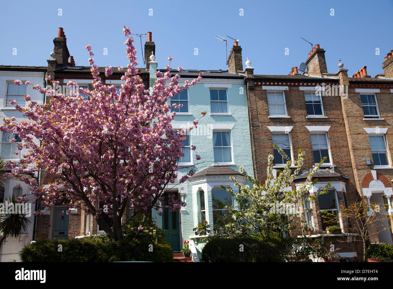 Terraced House in Clapham, Lambeth - london UK Stock Photo