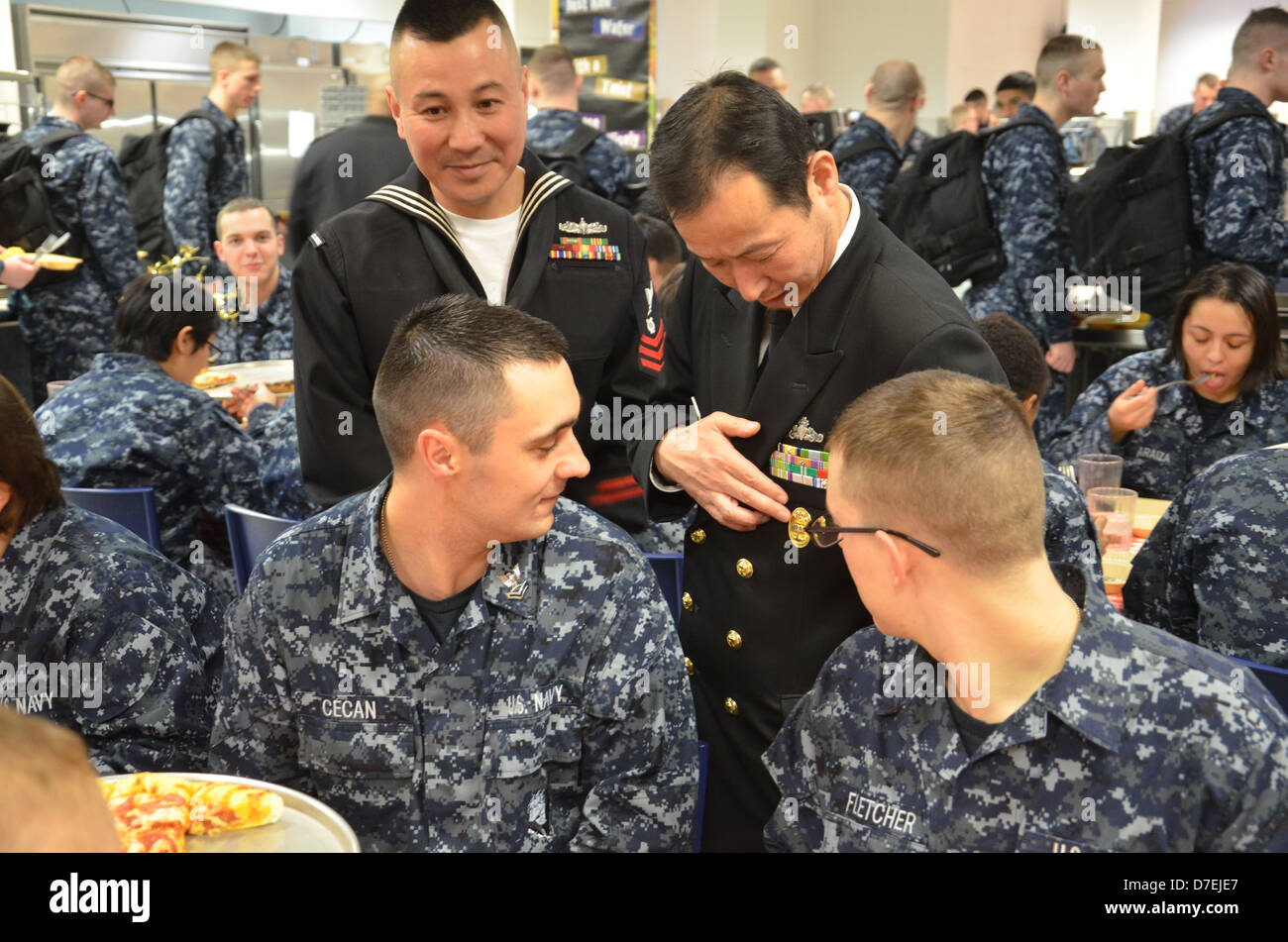 Recruits look at a Japan Maritime Self-Defense Force uniform Stock Photo -  Alamy
