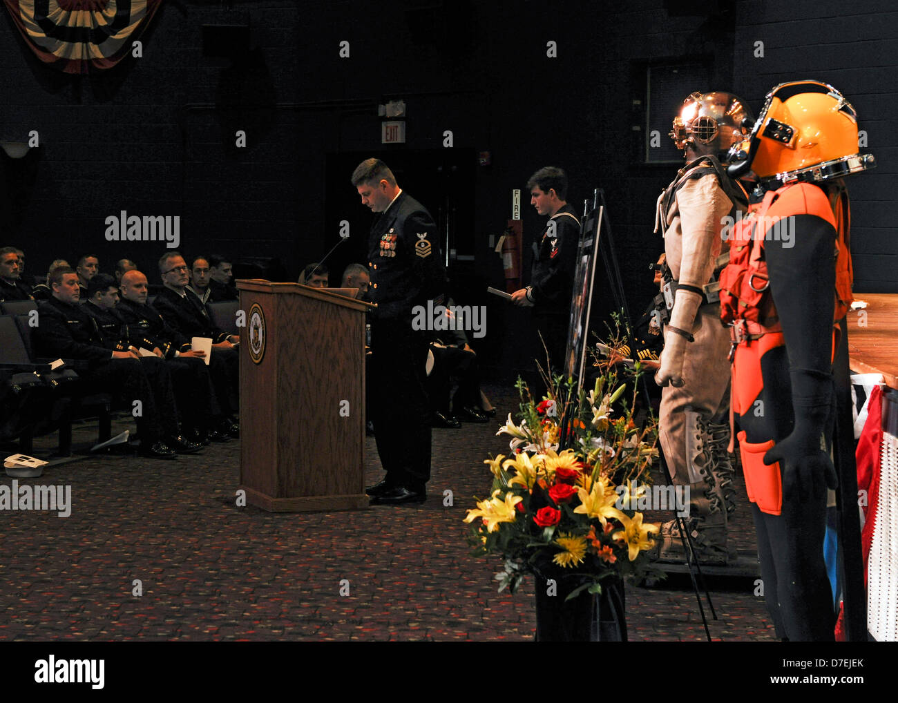 Navy divers are remembered. Stock Photo