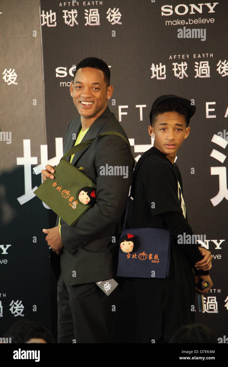 Will Smith and Jaden Smith attended children charity activity in Taipei