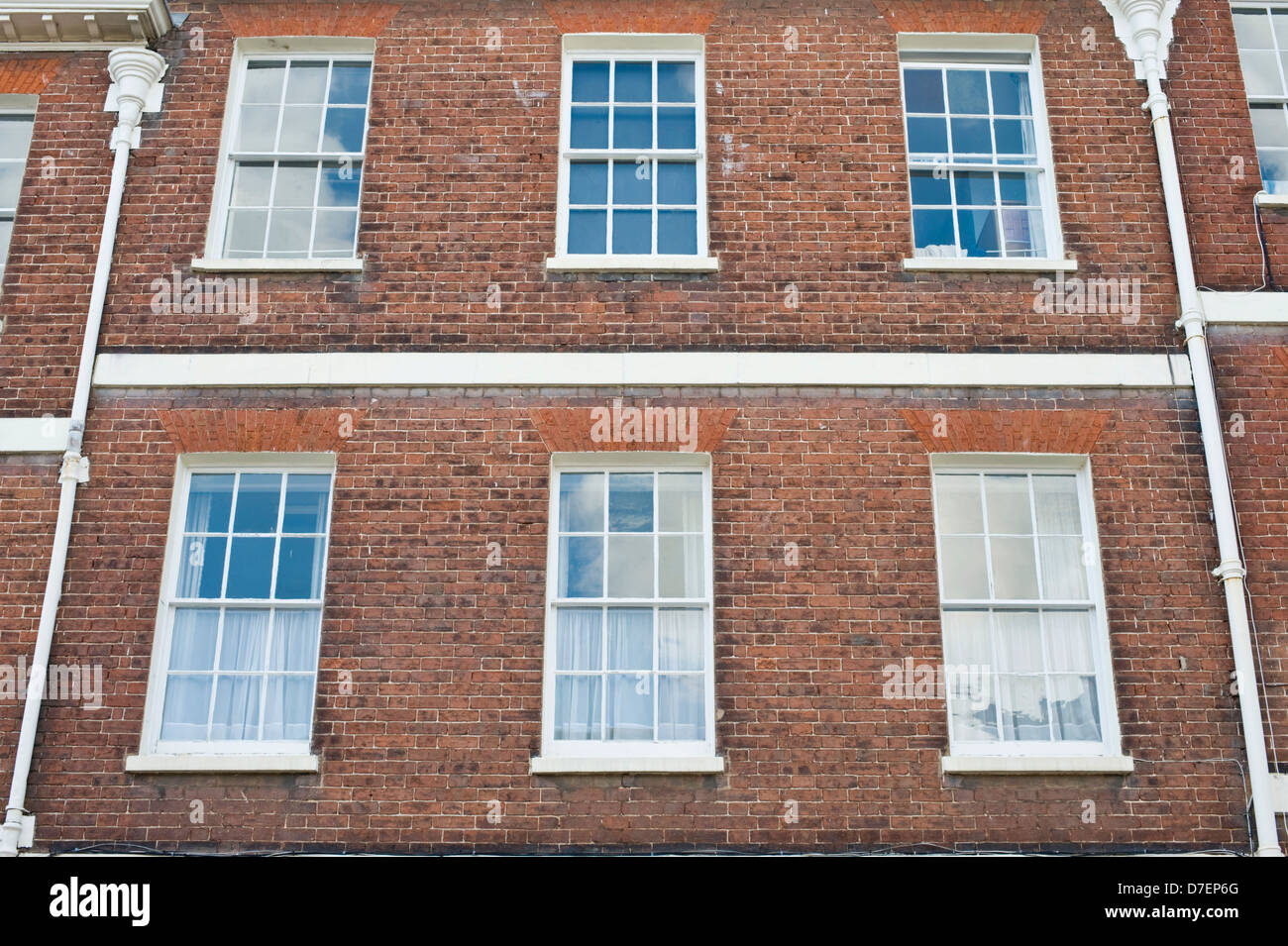 Georgian period house with sash windows in Exeter Devon England UK Stock Photo