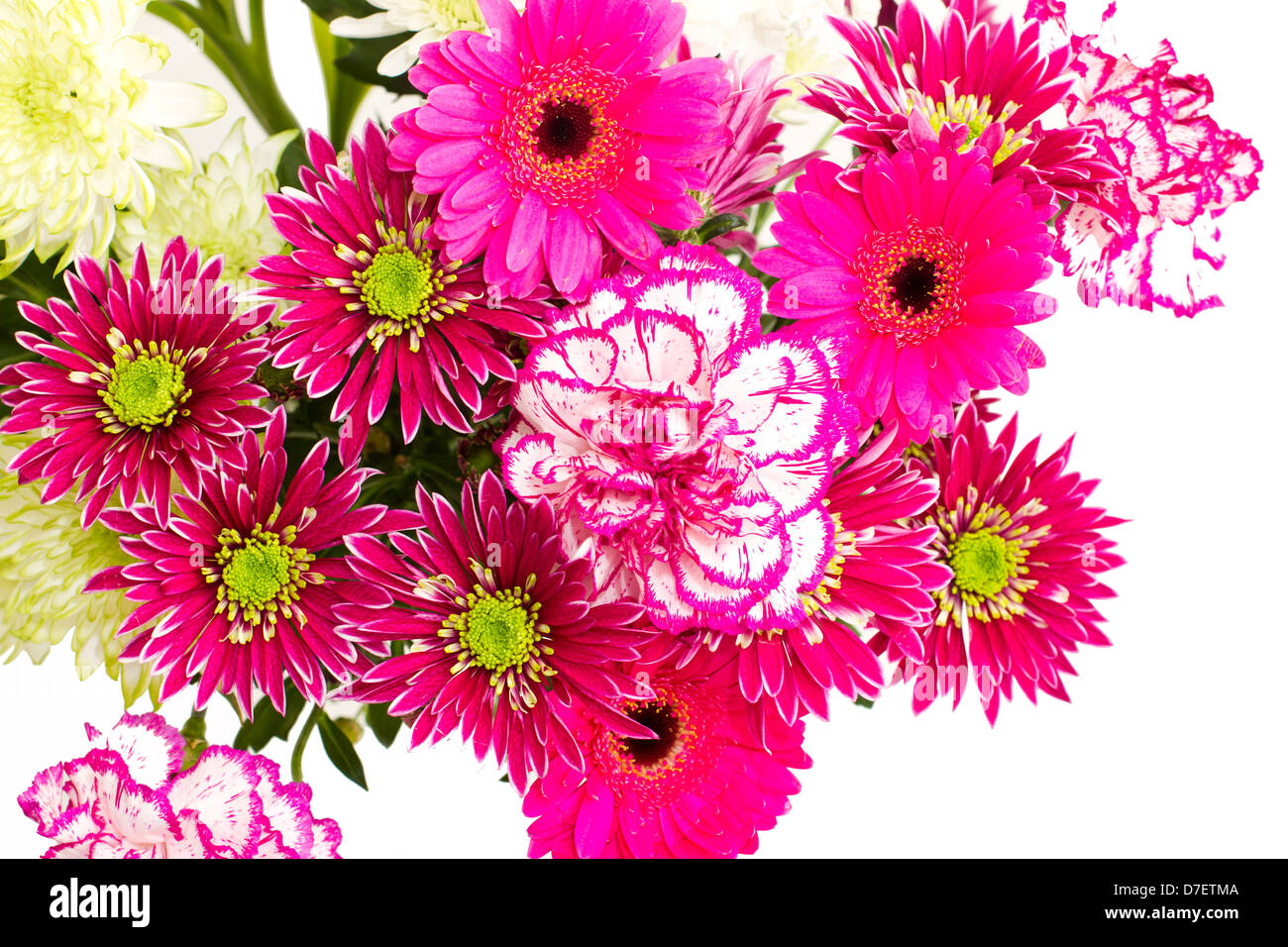 bunch of various pink flowers cropped Stock Photo