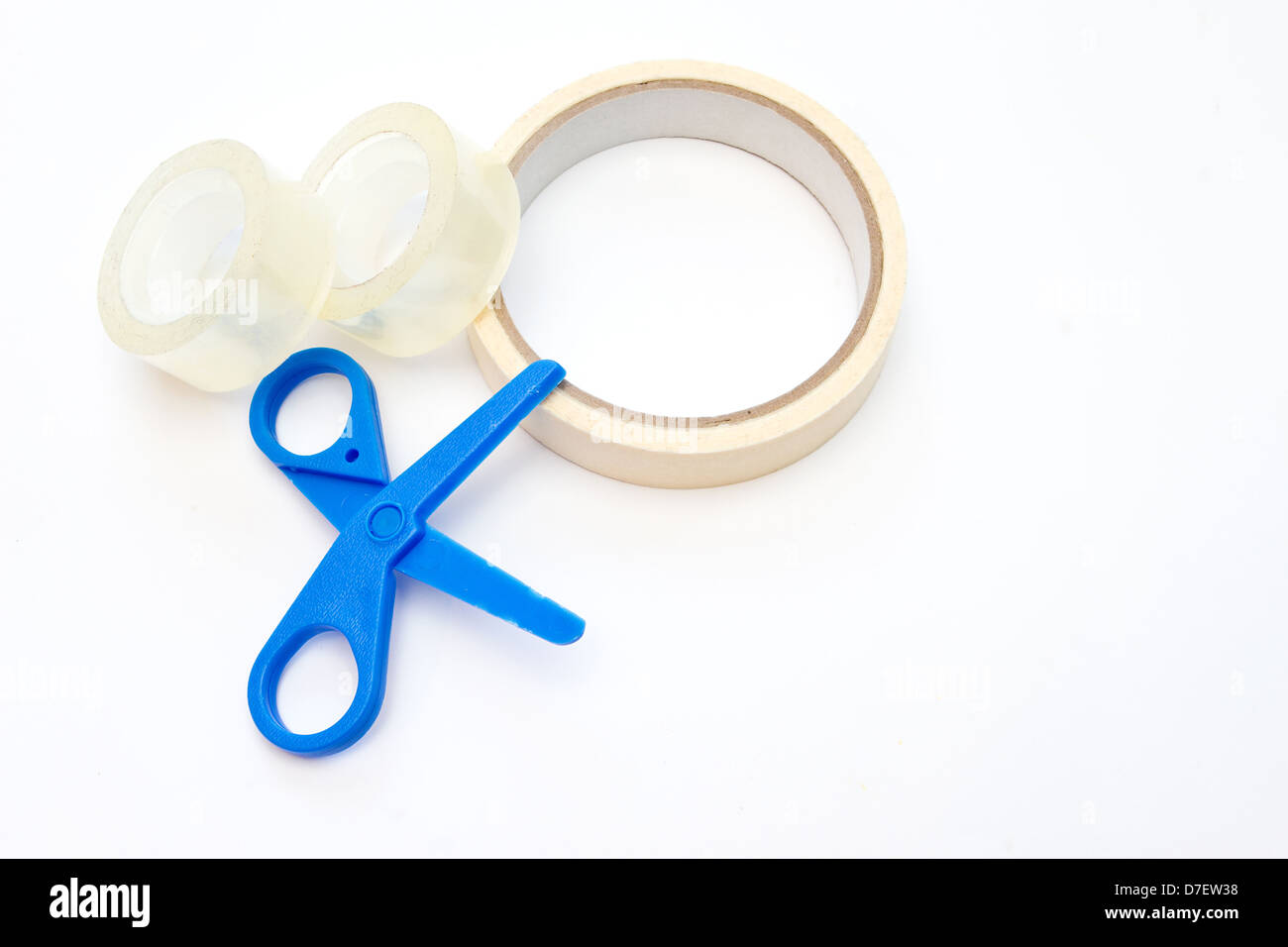 tape and scissors for arts and craft Stock Photo Alamy