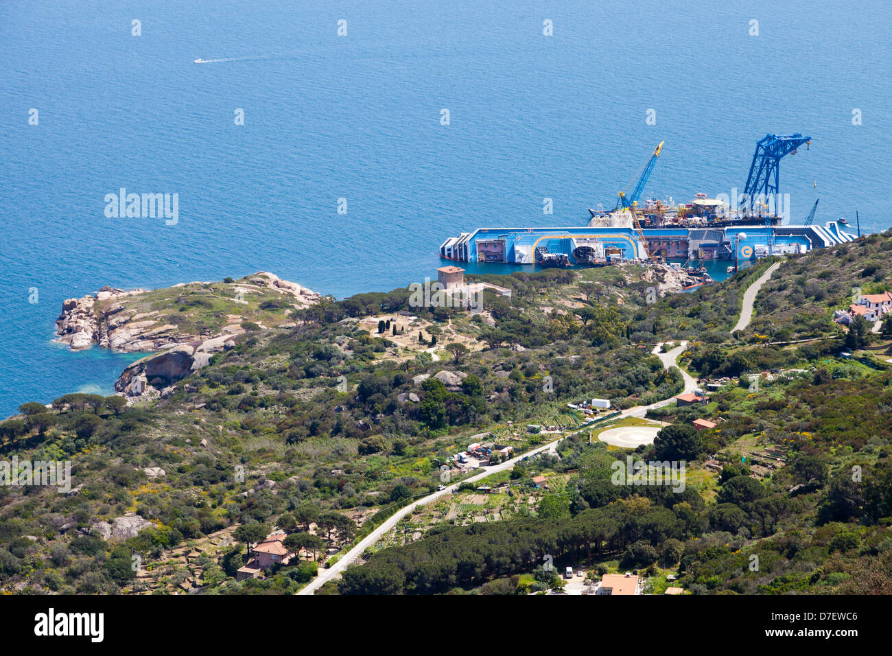 Costa Concordia shipwreck Stock Photo