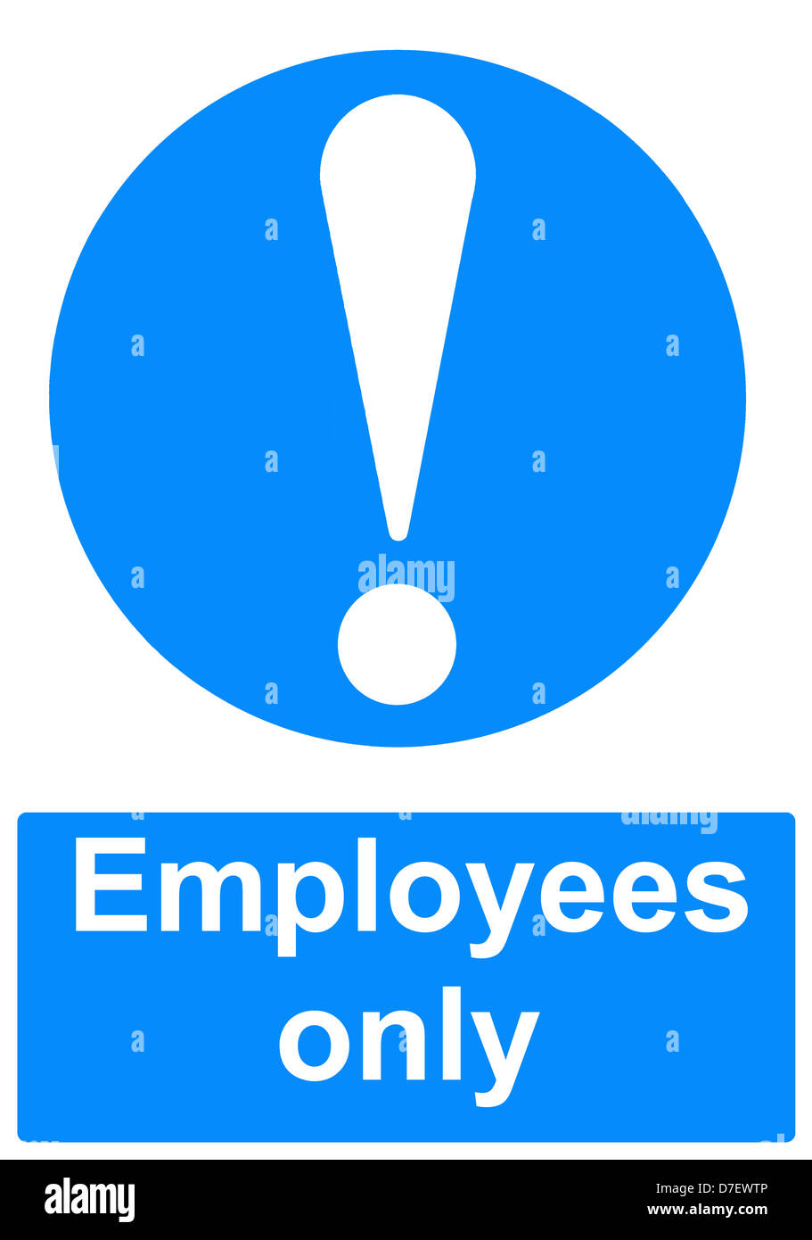 Employees only sign Stock Photo