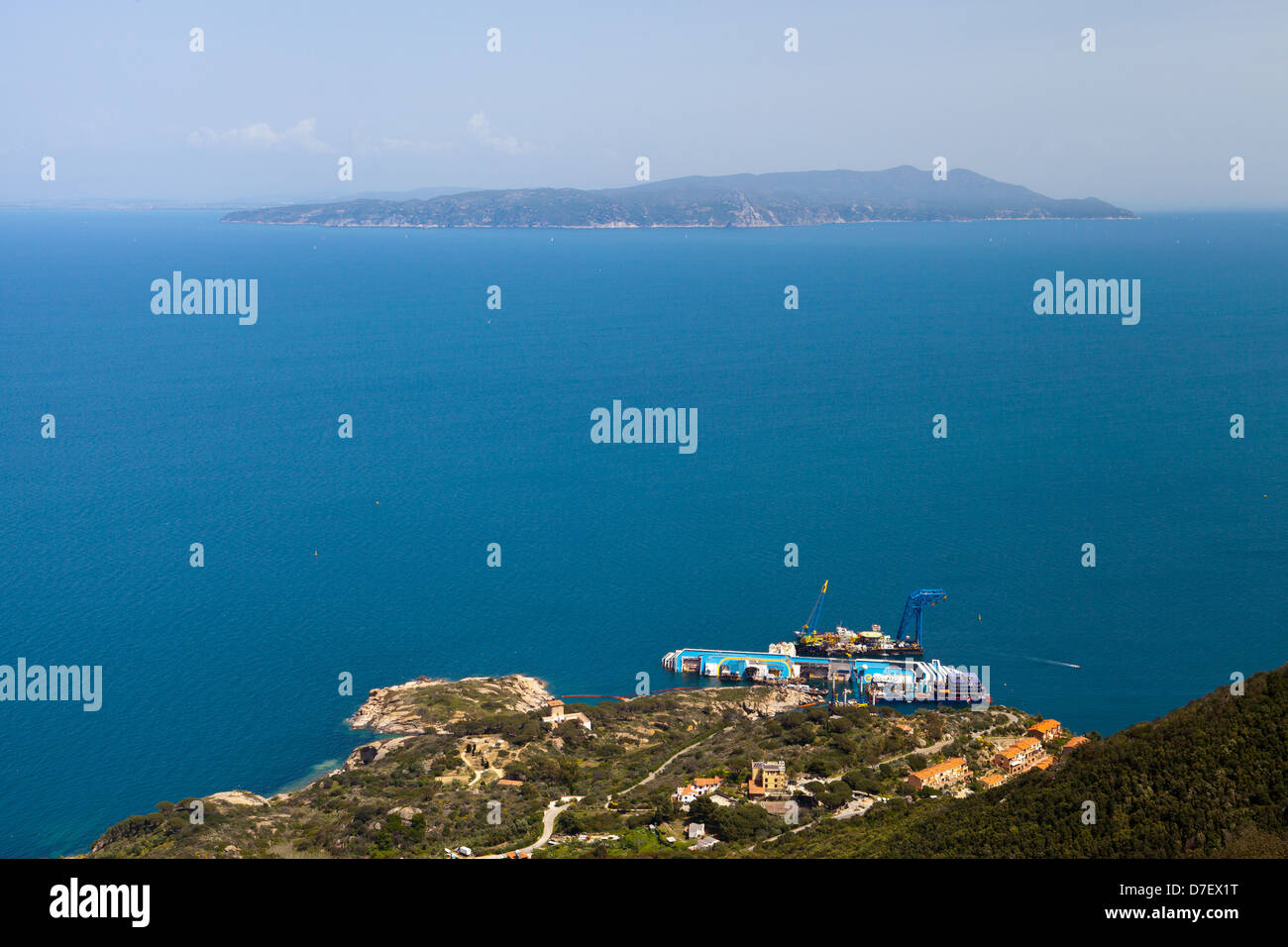 Costa Concordia shipwreck Stock Photo