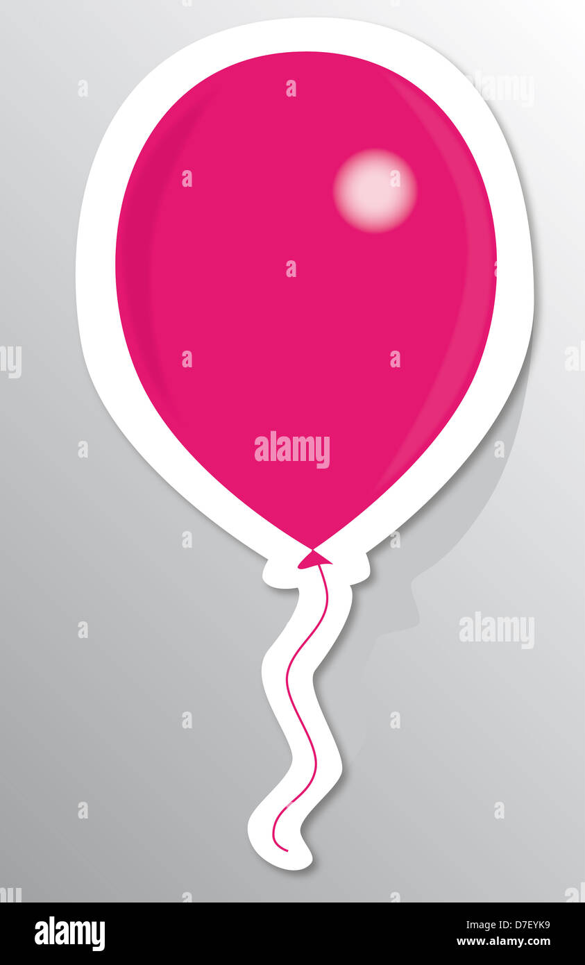 Colorful Pink balloon, element for holiday background Stock Photo