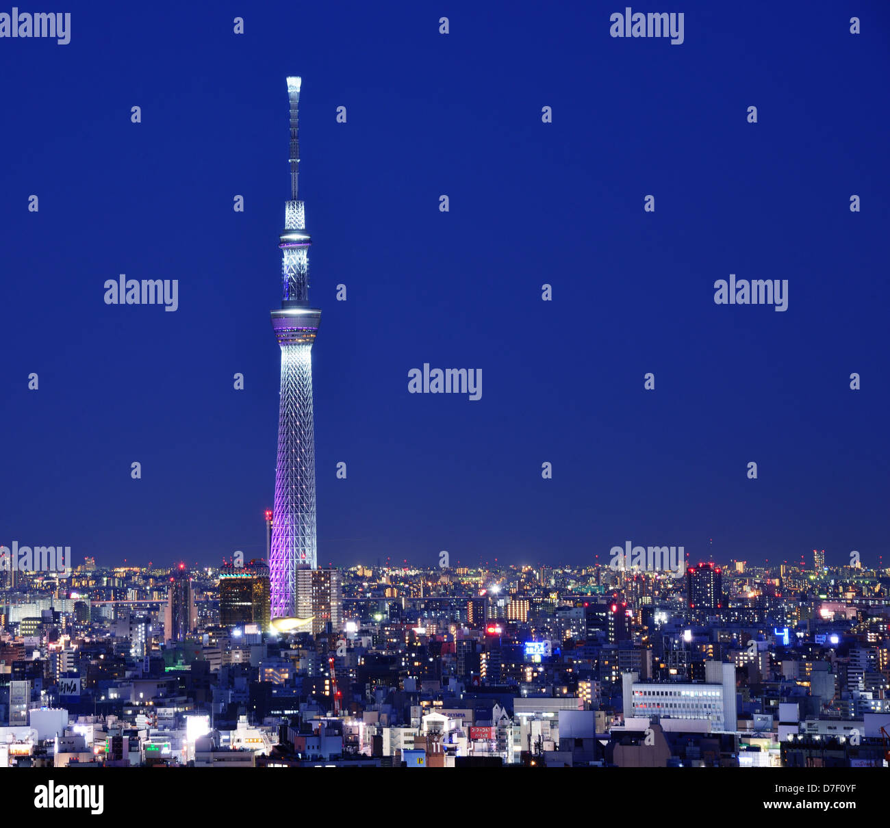 Tokyo Skytree IS the world's second tallest structure. Stock Photo