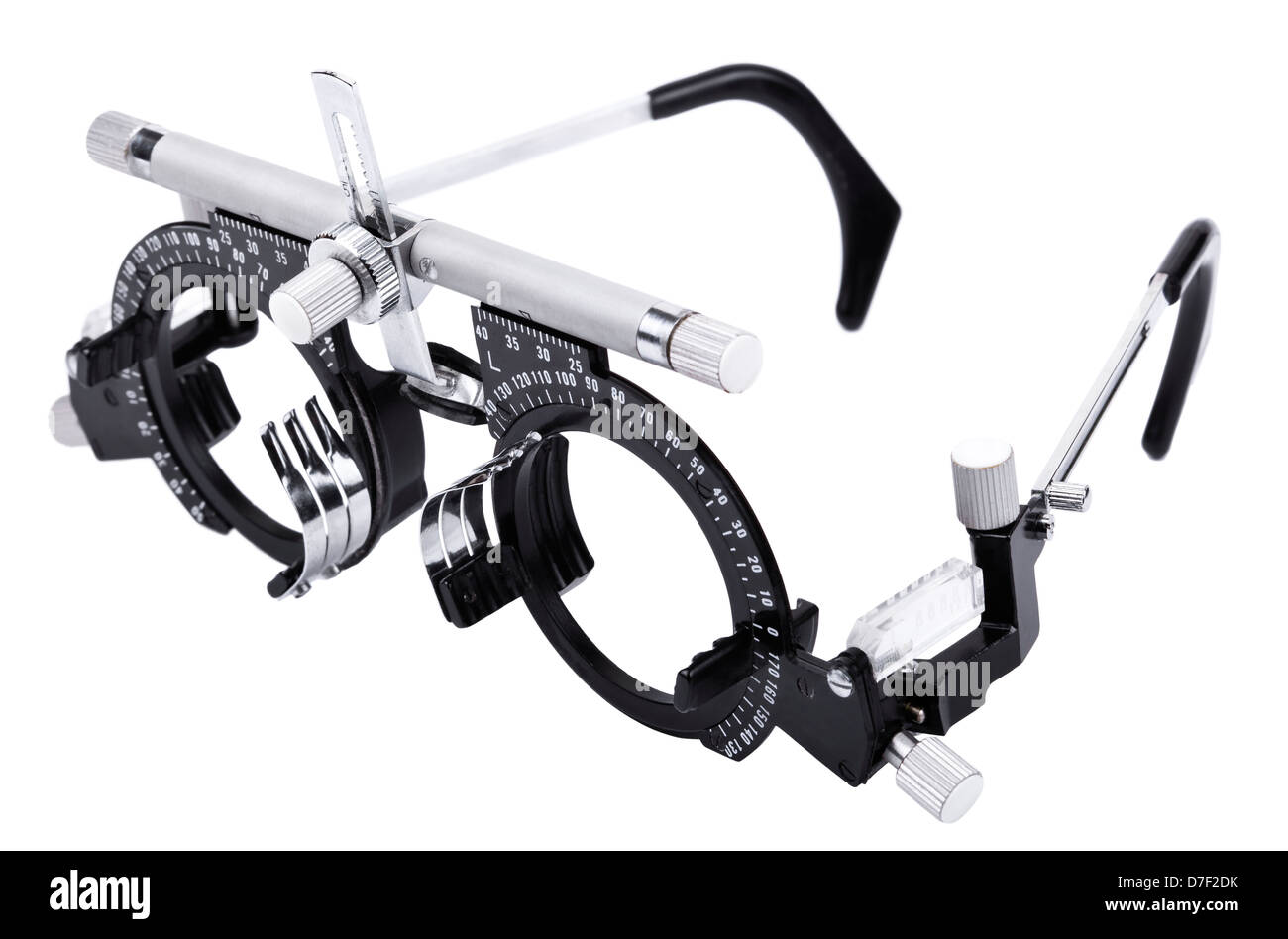 Tes Spectacles Spectacles used for eyesight tests isolated on white background Stock ...