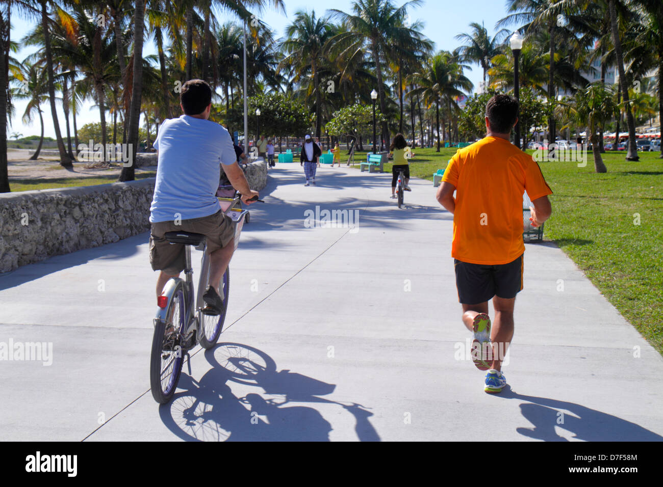 Miami Beach Florida,Ocean Drive,Lummus Park,Serpentine Trail,bicycle ... - Miami Beach FloriDaocean Drivelummus Parkserpentine Trailbicycleb D7F58M