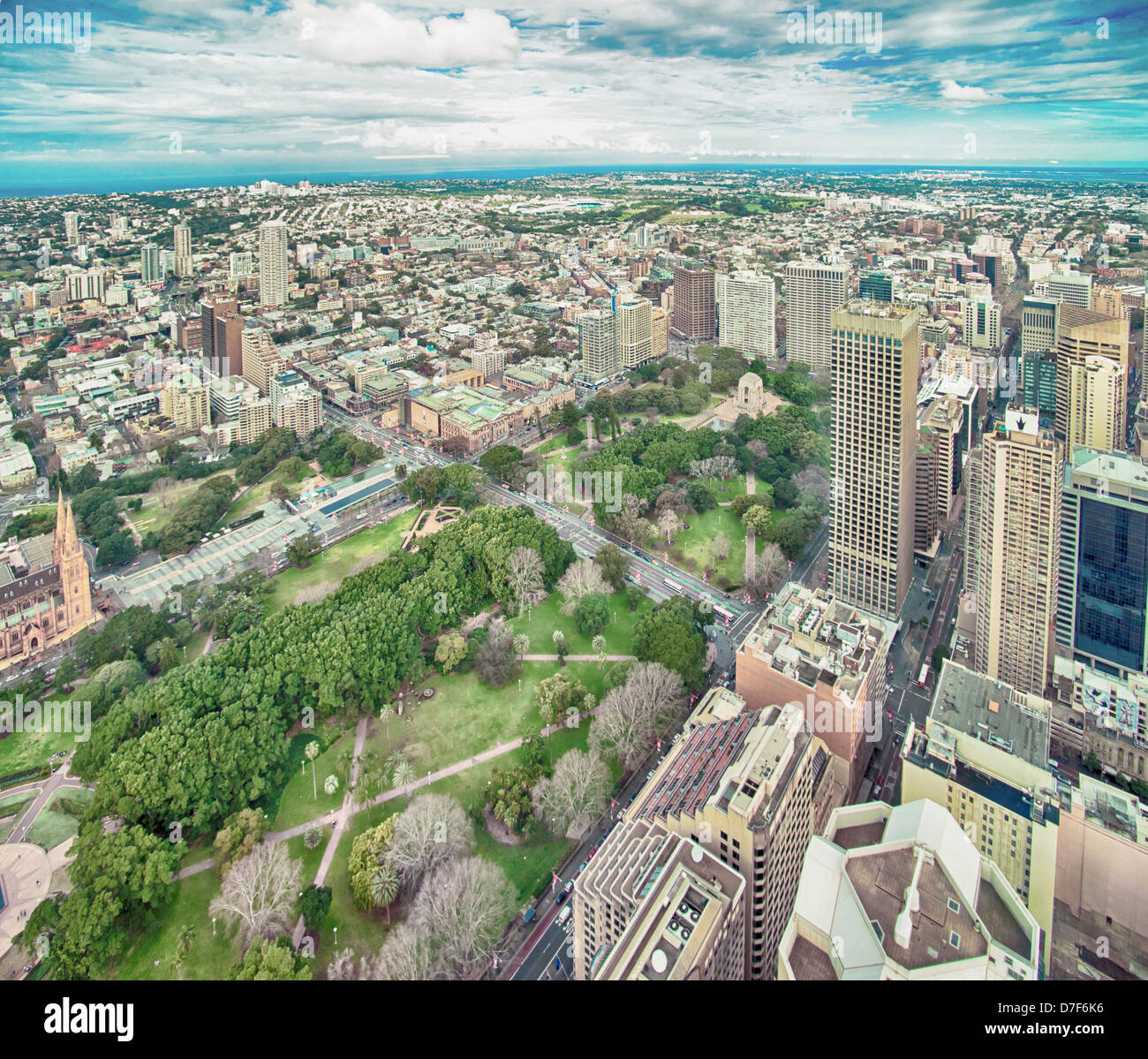 aerial view of the city of sydney australia Stock Photo