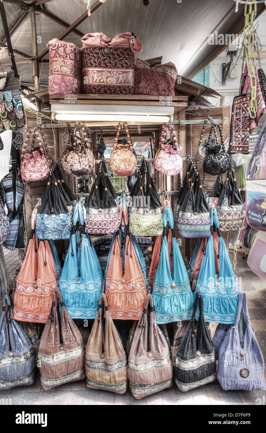 bags for sale in market in kl malaysia Stock Photo