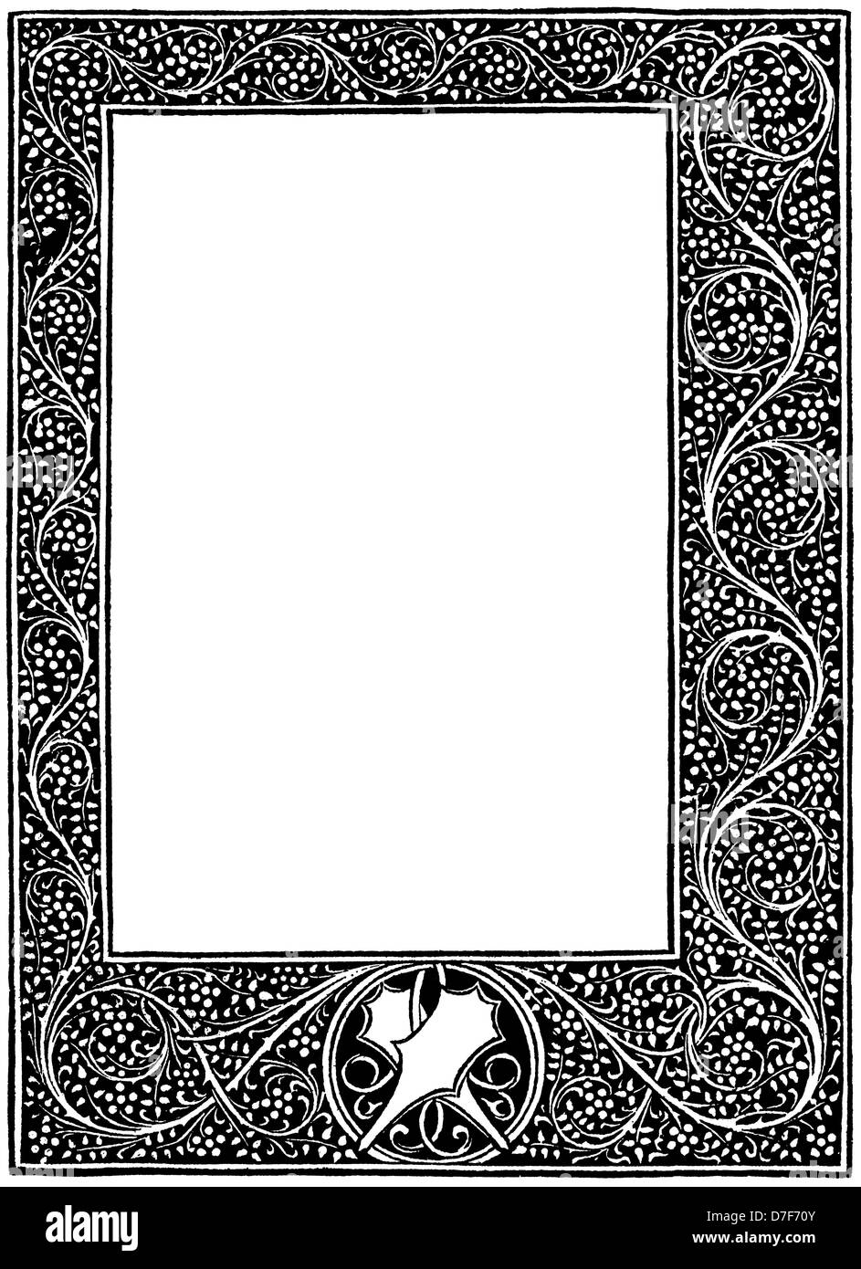 Medieval Decorated (Foliated) Full-page Border (Erhart Ratdolt Stock ...