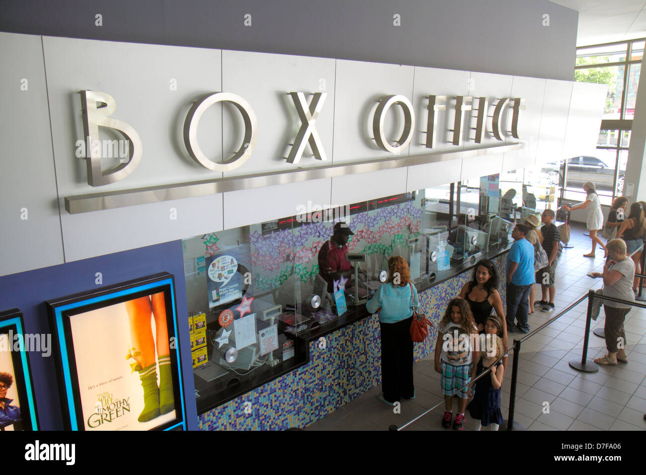 Miami Beach Florida Lincoln Road Regal South Beach movie theater Stock