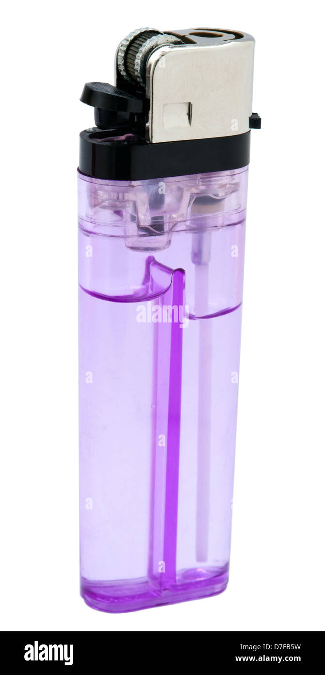 Halftransparent simple purple lighter isloated on white background