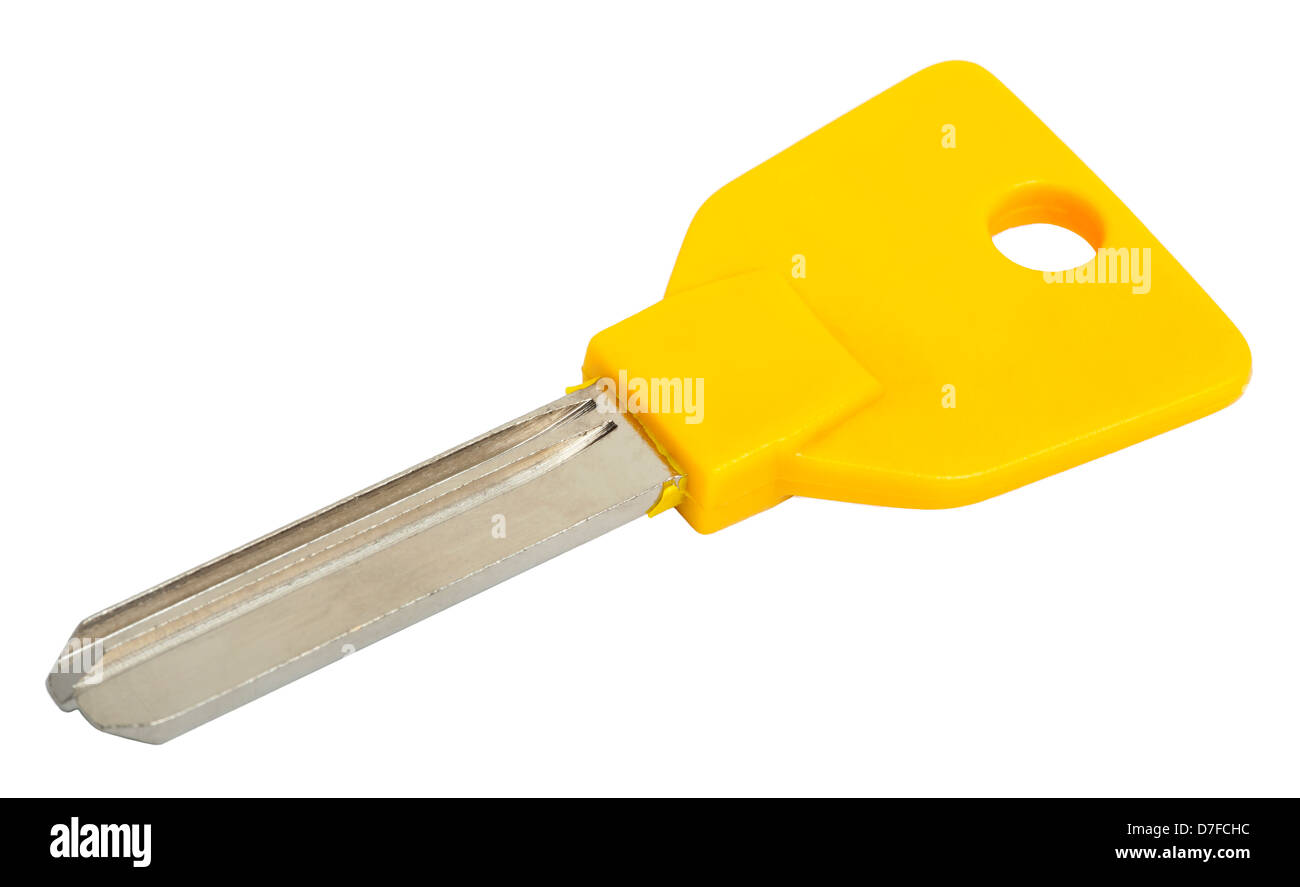 Yellow key isolated on white background Stock Photo Alamy