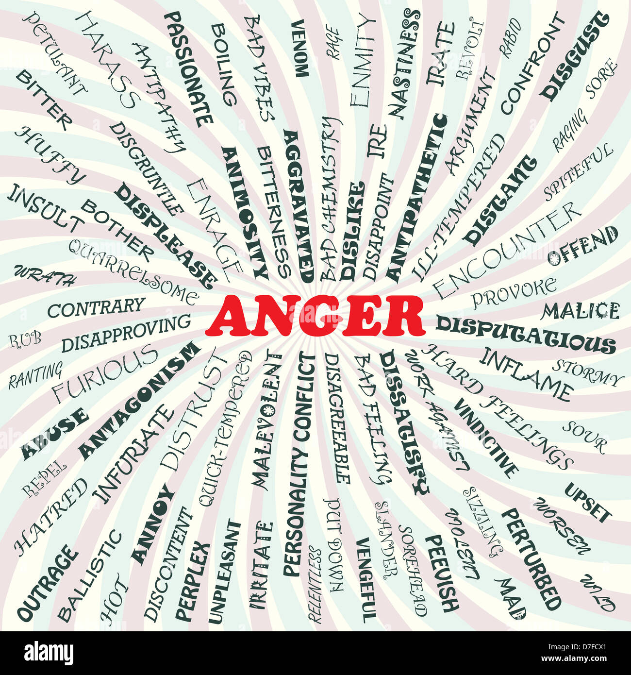illustration of anger concept. Stock Photo