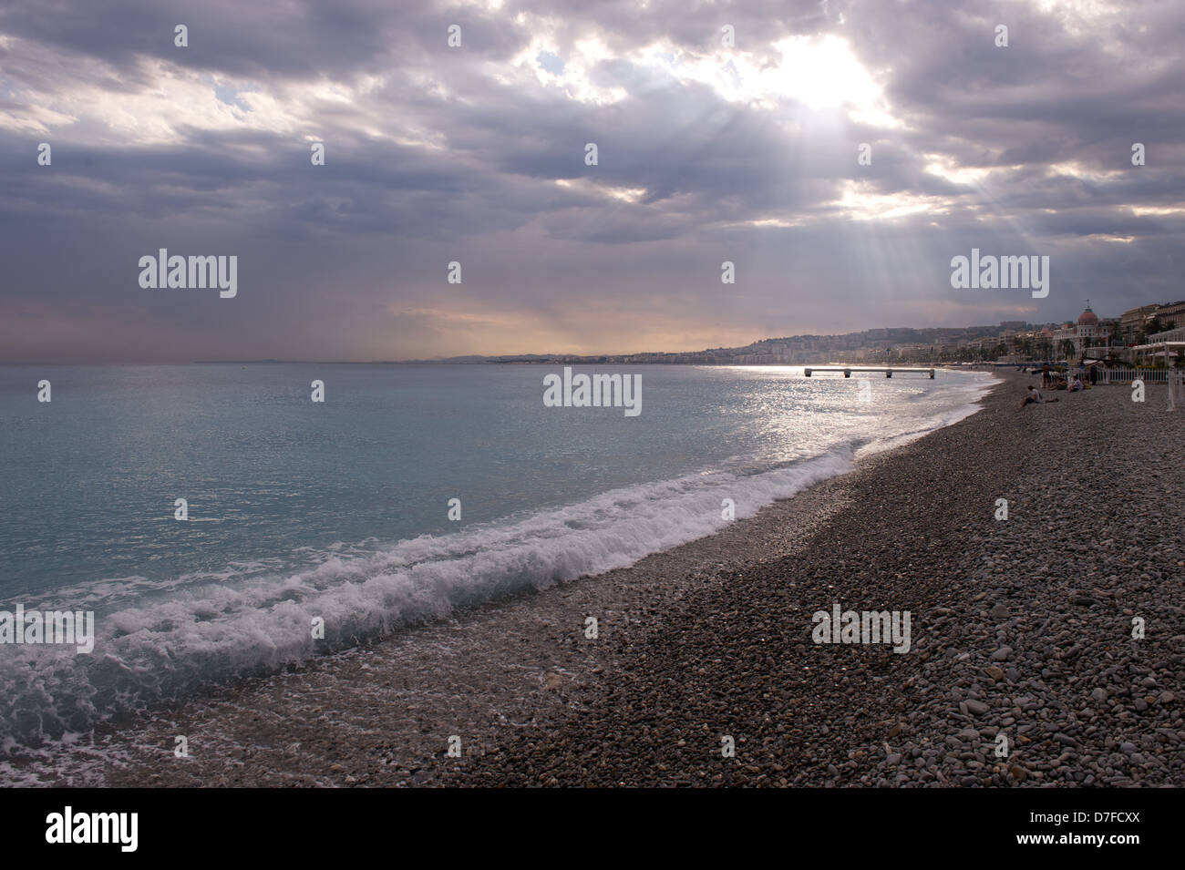 Nice, France, Promenade Anglais. In late September during an autumnal ...