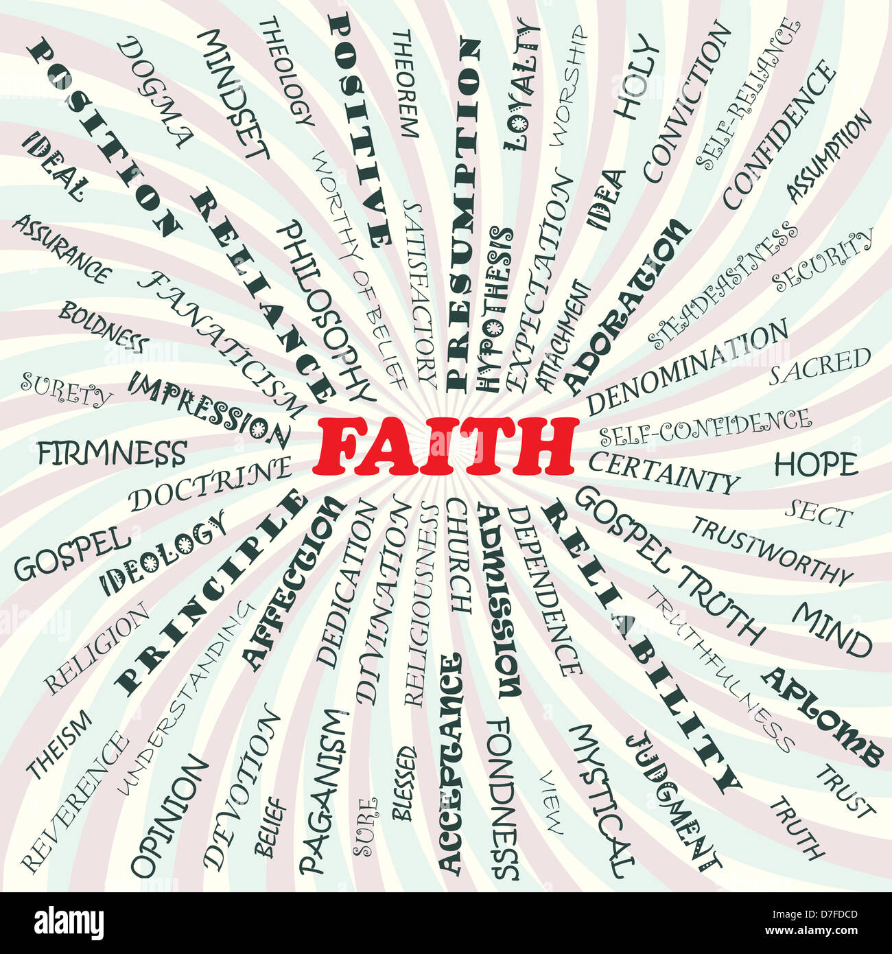 illustration of faith concept. Stock Photo