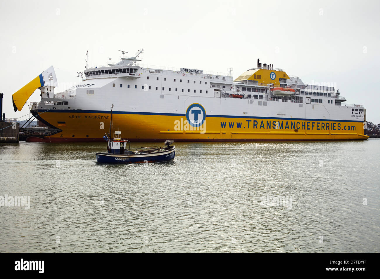 Côte D'Albâtre ferry at Newhaven port, Sussex UK Stock Photo
