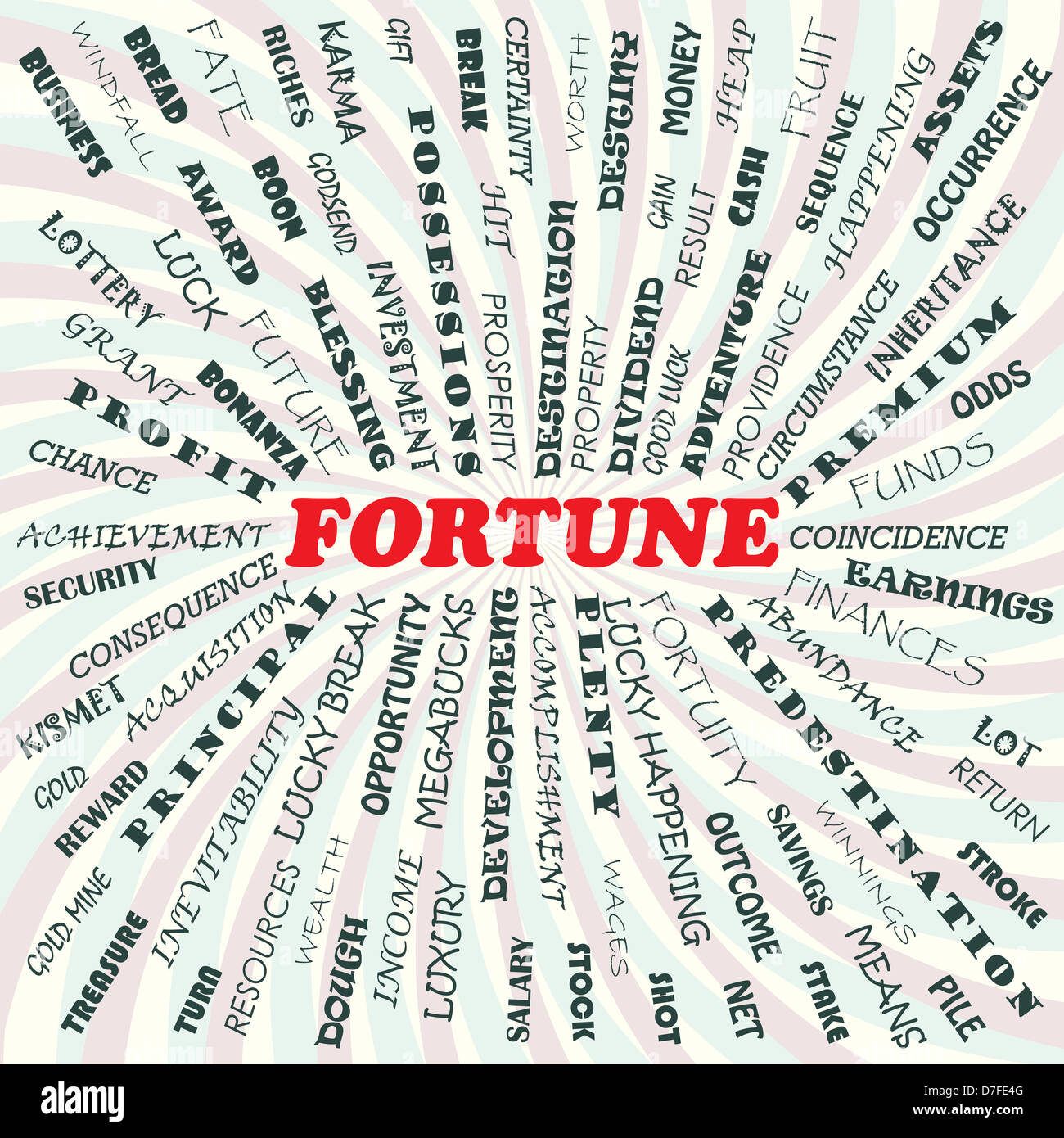 illustration of fortune concept Stock Photo - Alamy