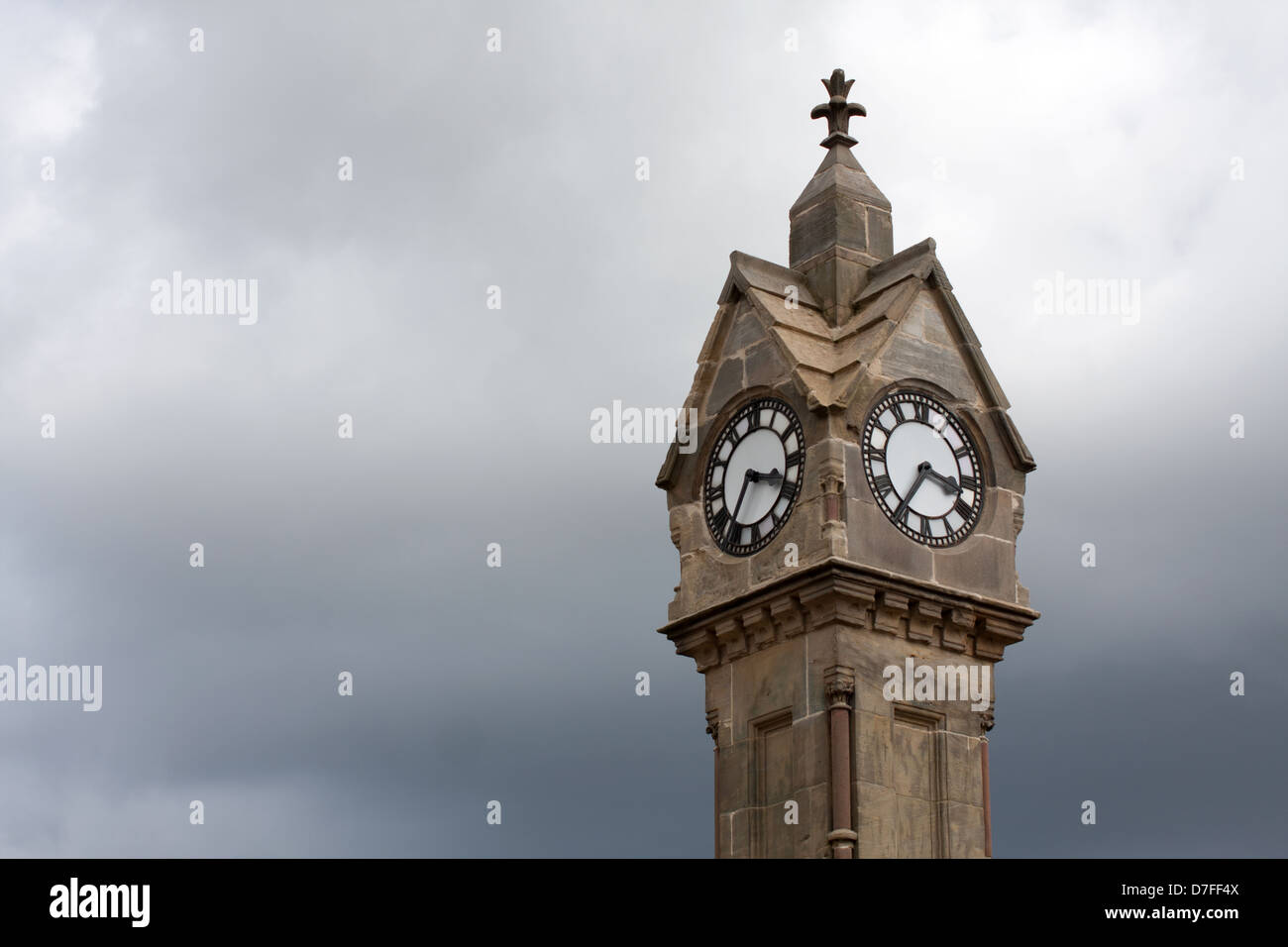 Clock tower in Thirsk, North Yorkshire Stock Photo