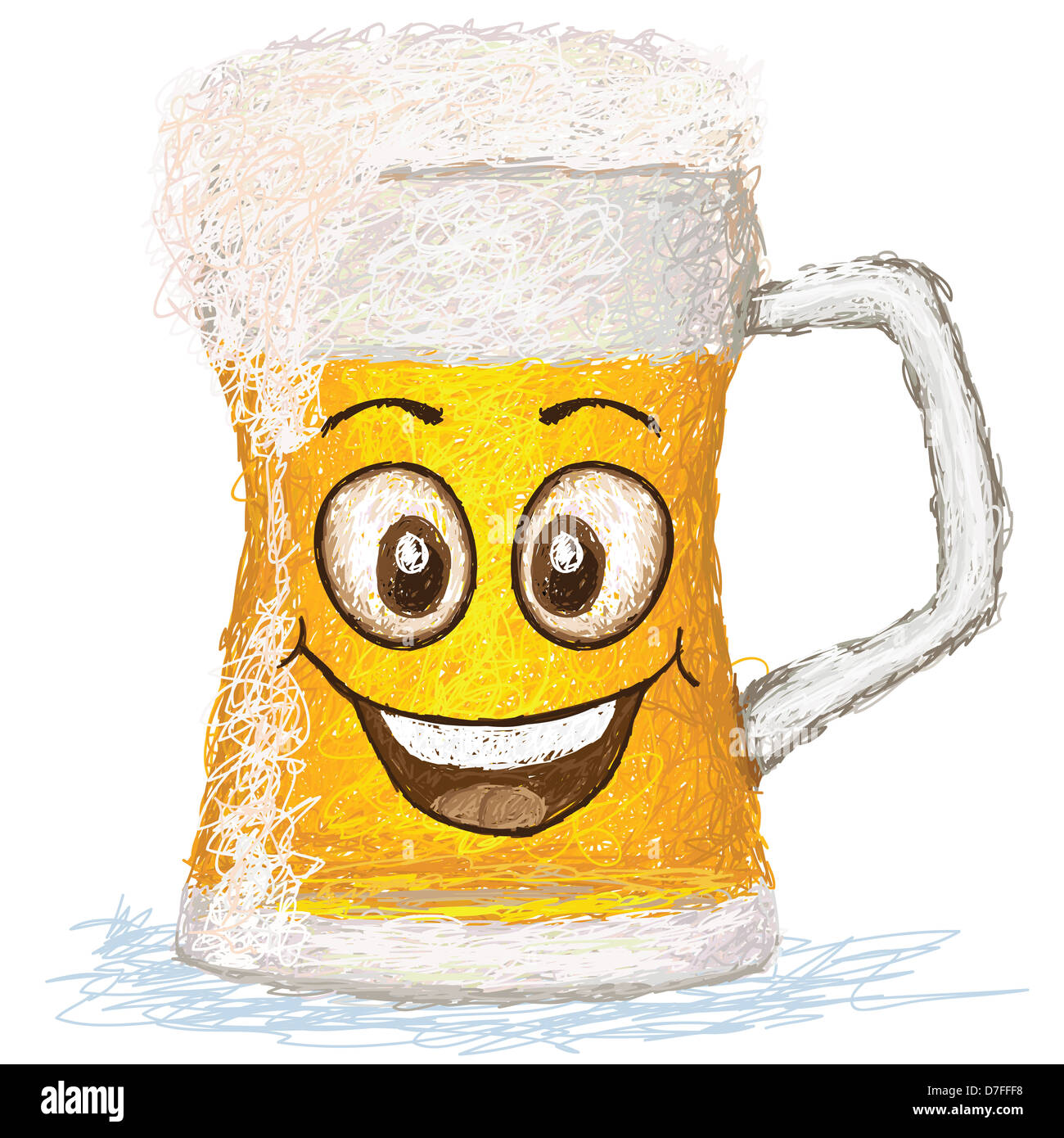 happy mug of beer cartoon character smiling Stock Photo Alamy