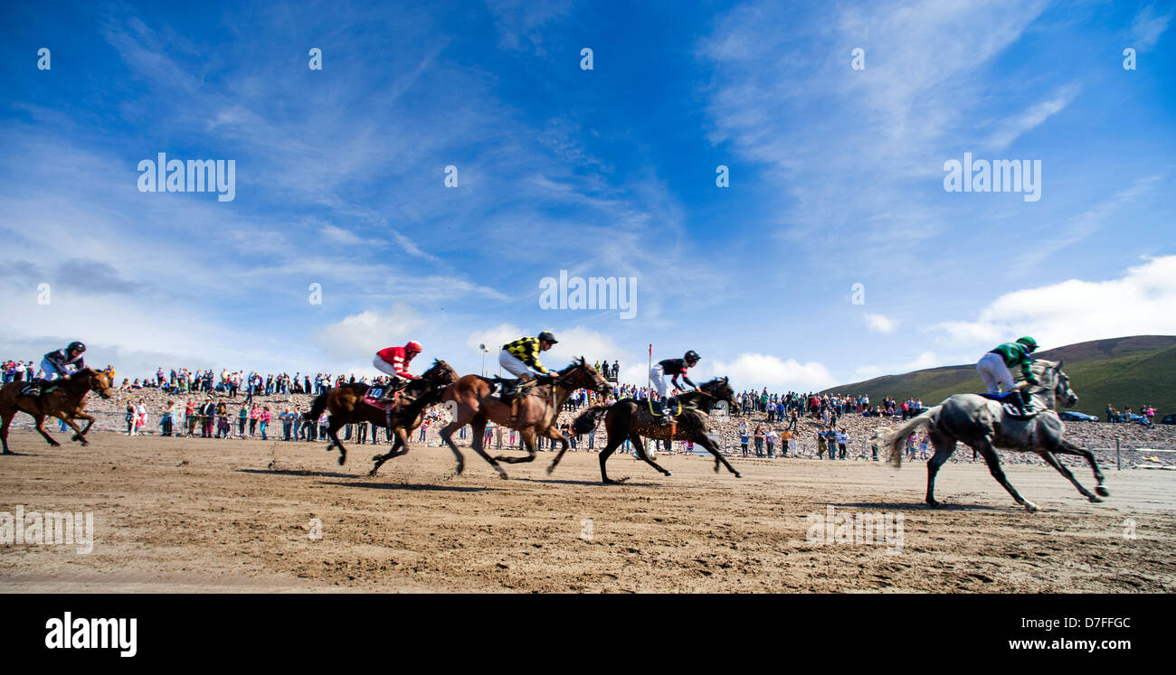 Glenbeigh Races Rossbeigh Beach, Kerry, Ireland Stock Photo